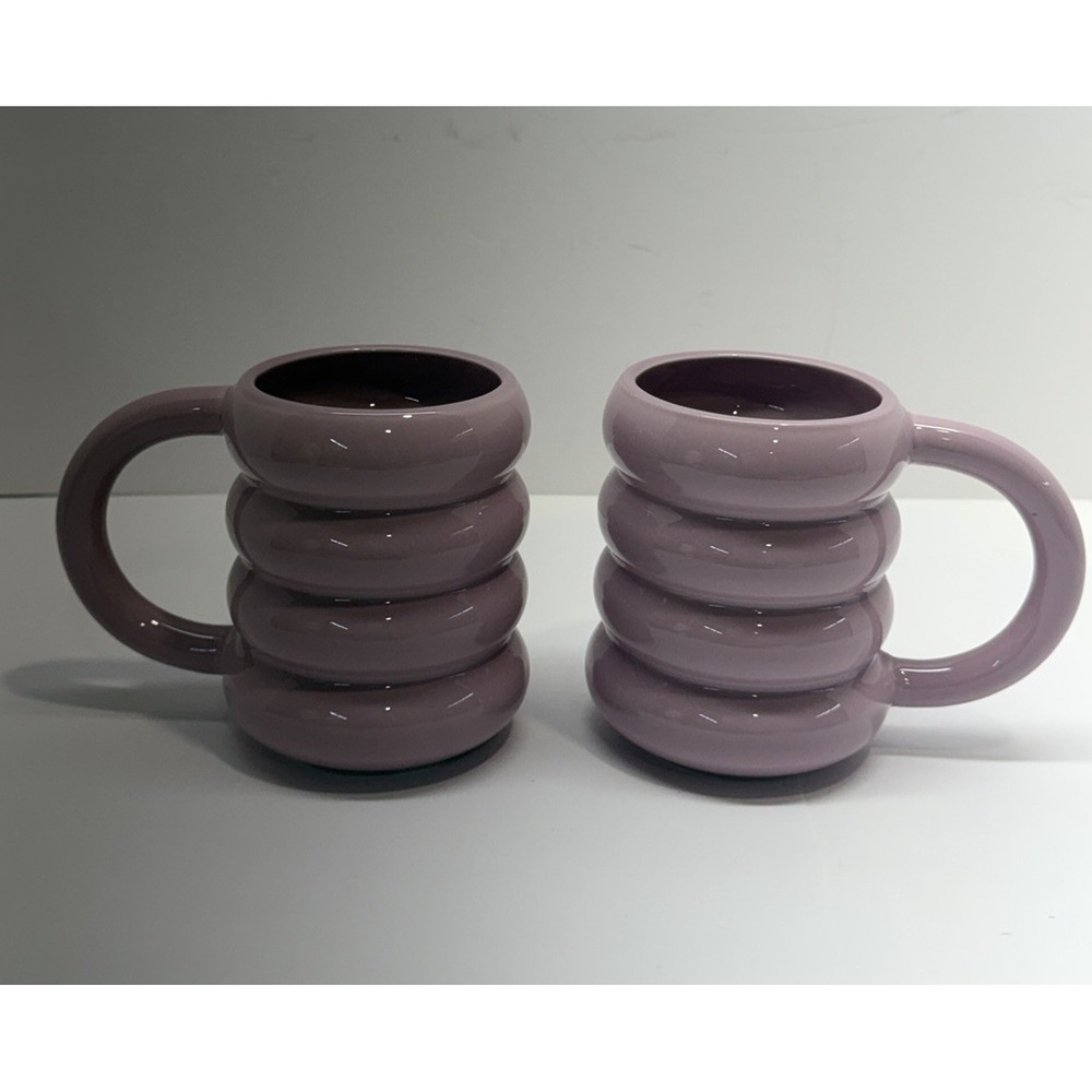 14oz Stoneware Artisan Mug Set Purple - Room Essentials: Coffee Cup, Microwave &
